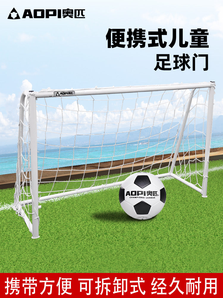 OPI Kids Portable Soccer Goal Set for Indoor Outdoor Play - Small Easy Assembly Football Net for Kindergarten & Home