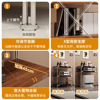 Japanese Style Floor Standing Storage Rack Home Corner Bookshelf Kitchen Living Room Narrow Side Shelf Goods Shelf