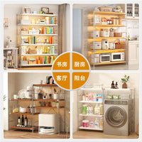 Japanese Style Floor Standing Storage Rack Home Corner Bookshelf Kitchen Living Room Narrow Side Shelf Goods Shelf