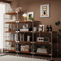 Japanese Style Floor Standing Storage Rack Home Corner Bookshelf Kitchen Living Room Narrow Side Shelf Goods Shelf