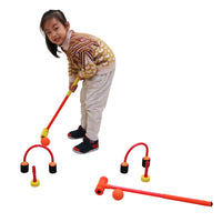 Kids Outdoor Soccer Goal Toy Set - Sensory Training Equipment for Parent-Child Games & Croquet
