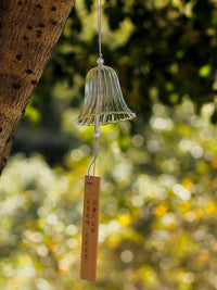 Japanese Style Clear Glass Wind Chime DIY Material Kit for Outdoor Balcony, Kindergarten Hand-Painted Bell