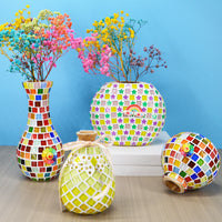 DIY Mosaic Vase Craft Kit for Kids and Adults - Educational Activity for Kindergarten, Parent-Child Bonding, and Home Decoration