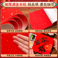 Year of the Horse Lucky Character Rubbing Frame Painting Kit DIY Gold Foil Art New Year Hollow Template Material Pack for Kindergarten