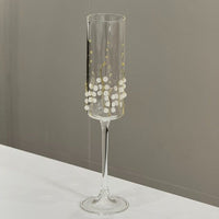 Hand-Painted Wisteria Heat-Resistant Water Bottle & Champagne Red Wine Glass Set for Wedding Favors