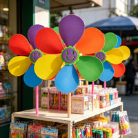 DIY Six-Color Pinwheel Craft Kit for Kids, EVA 3D Sticker Puzzle Educational Toy for Kindergarten Art Class