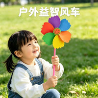 DIY Six-Color Pinwheel Craft Kit for Kids, EVA 3D Sticker Puzzle Educational Toy for Kindergarten Art Class