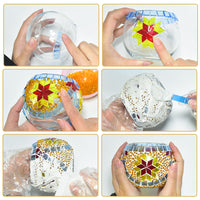 DIY Mosaic Table Lamp Kit, Turkish Style Night Light, Handmade Creative Gift Craft Material Pack for Home Decor