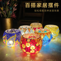 DIY Mosaic Table Lamp Kit, Turkish Style Night Light, Handmade Creative Gift Craft Material Pack for Home Decor