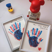 Couple Handprint DIY Glass Photo Frame Acrylic Paint Set Boyfriend Gift Kids Hand-painted 3D Art