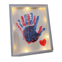 Couple Handprint DIY Glass Photo Frame Acrylic Paint Set Boyfriend Gift Kids Hand-painted 3D Art