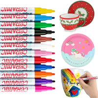 Ceramic Paint Markers for Glass and Bone China Mugs - DIY Graffiti and Color Changing Art Pens
