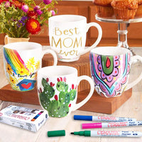 Ceramic Paint Markers for Glass and Bone China Mugs - DIY Graffiti and Color Changing Art Pens