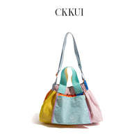 CKKUI Color Block Dumpling Bag Singapore Designer Tote Foldable Dopamine Shoulder Crossbody Bag