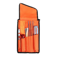 Chainsaw Sharpening File Kit with Depth Gauge, Flat File, Handle, and Bag for Gasoline Electric Saws