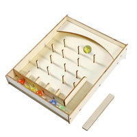 DIY Marble Run Kit for Kids, Educational Science Toy, Wooden Blank for Painting, Handmade Craft Material Pack