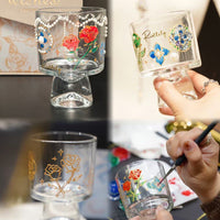 Hand-Painted Stained Glass DIY Kit Goblet Glass Painting No-Bake Pigments High-End Women's Salon Team Building