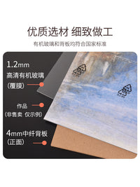 Waterproof Moisture-Proof Photo Frame Backing Board with Plexiglass for Cross Stitch Diamond Painting Puzzles Calligraphy Paper