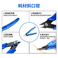 3D Printer Model Finishing Tool Kit - Gundam Figure Hand-made Tools, Tweezers, Pliers, Sanding Strips, Engraving Knife, Cleaning & Maintenance Tools, Caliper