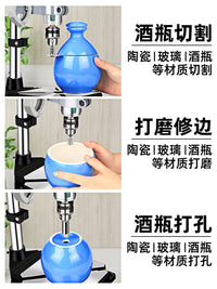 Multi-functional Bottle Cutter and Grinder Tool for Glass Bottles, Ceramic Pots, and Drilling