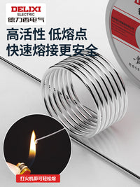 DELIXI 63% Lead-Free Solder Wire with Rosin Flux for Household Electric Soldering Iron