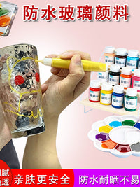 Glass Paint Set for DIY Glassware and Bottle Painting - Transparent Acrylic Pigments for Art and Craft