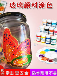 Glass Paint Set for DIY Glassware and Bottle Painting - Transparent Acrylic Pigments for Art and Craft