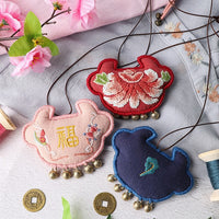 Embroidered DIY Amulet Kit for Beginners, Dragon Boat Festival Blessing, Ruyi Lock Suzhou Embroidery