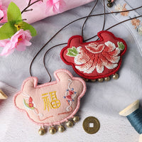 Embroidered DIY Amulet Kit for Beginners, Dragon Boat Festival Blessing, Ruyi Lock Suzhou Embroidery