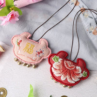 Embroidered DIY Amulet Kit for Beginners, Dragon Boat Festival Blessing, Ruyi Lock Suzhou Embroidery