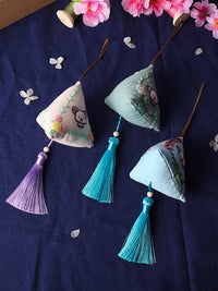 DIY Embroidery Kit for Adults, Ribbon Embroidery Home Decor, Su Embroidery Amulet Pendant