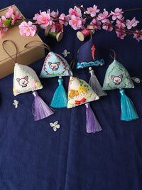 DIY Embroidery Kit for Adults, Ribbon Embroidery Home Decor, Su Embroidery Amulet Pendant