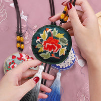 DIY Embroidery Kit for Adults Beginners, Amulet Sachet Ribbon Embroidery Material Pack, Su Embroidery Sachet Embroidery Material