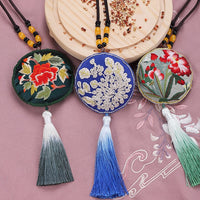 DIY Embroidery Kit for Adults Beginners, Amulet Sachet Ribbon Embroidery Material Pack, Su Embroidery Sachet Embroidery Material