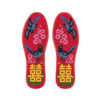 Year of the Rabbit Cross Stitch Insole Kit, Pre-printed Cotton Embroidery Material Pack for Adults, Handmade Semi-finished