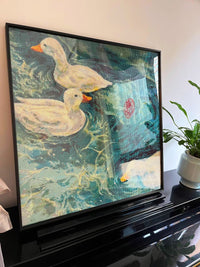 New 5D Diamond Painting Kit with Cute Cartoon Ducks for Adults, DIY Full Drill Cross Stitch Art for Living Room Decor
