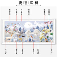 High-End Lucky Elk Peacock Cross Stitch Kit 2026 New Design DIY Embroidery for Living Room Modern Simple Style