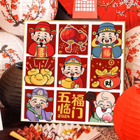 Five Blessings Cross Stitch Kit 2026 New Silk/Cotton Thread Embroidery Living Room Handmade Craft God of Wealth Fortune Small Piece