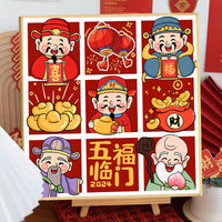Five Blessings Cross Stitch Kit 2026 New Silk/Cotton Thread Embroidery Living Room Handmade Craft God of Wealth Fortune Small Piece