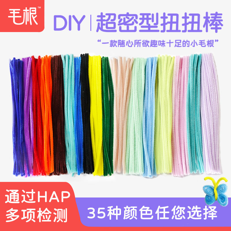 Wholesale Chenille Stems Pipe Cleaners for DIY Craft Kits, Plush Strips for Flower Bouquets, Kids' Handmade Material Pack