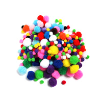 Colorful Fluffy Pom Poms for DIY Crafts, Kindergarten Art Supplies, and Educational Toys