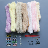 Kids DIY Chenille Stem Dog Set Craft Kit - Coral Fleece Pipe Cleaner Pony Doll Toy