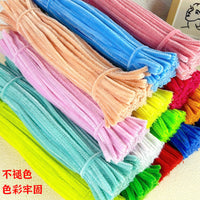 Macaron Pipe Cleaner Flower Bouquet DIY Material Kit for Kids and Kindergarten - Encrypted Colorful Chenille Stems Hairpin