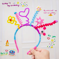 DIY Chenille Stem Craft Kit for Hairbands and Accessories, Creative Dinosaur Dragon Theme