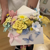 Twist Stick Envelope Bouquet DIY Material Kit - Extra Long Handwritten Love Letter Scroll for Valentine's Day Gift