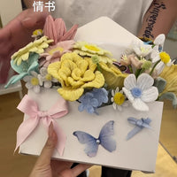Twist Stick Envelope Bouquet DIY Material Kit - Extra Long Handwritten Love Letter Scroll for Valentine's Day Gift