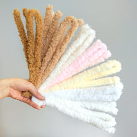 15mm Extra Thick Plush Chenille Stems for DIY Crafts, Doll Making, and Pet Toys