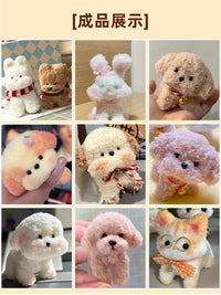 Coral Fleece Chenille Stem DIY Material Kit for Dog Crafts - Extra Thick Plush Strips with Eyes and Noses Accessories