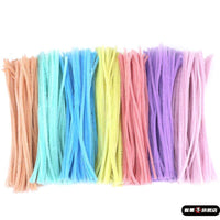 Fluffy Pipe Cleaners Craft Kit with Pom-Poms and Glue for DIY Hair Accessories and Kids' Play