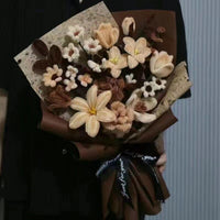 Tulip Rose Chenille Stem Bouquet DIY Kit, Handmade Knitted Valentine's Day Gift for Him/Her